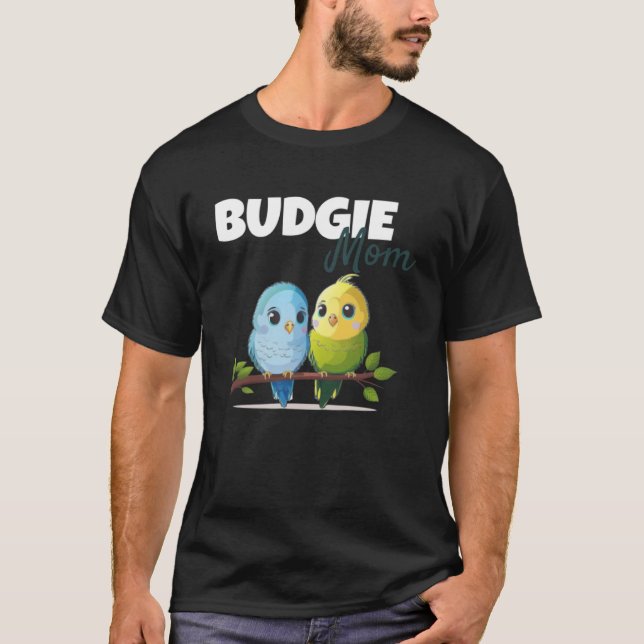 Camiseta Budgie Mom Budgerigar Parakeet Bird Pullover Hoodi (Anverso)