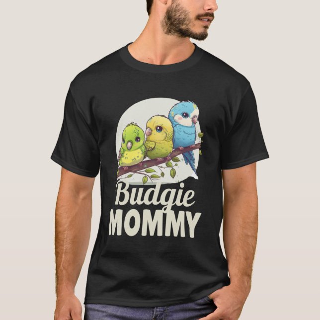 Camiseta Budgie Mom Budgerigar Parakeet Bird Pullover Hoodi (Anverso)