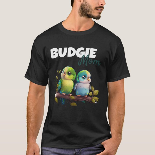 Camiseta Budgie Mom Budgerigar Parakeet Bird Pullover Hoodi (Anverso)