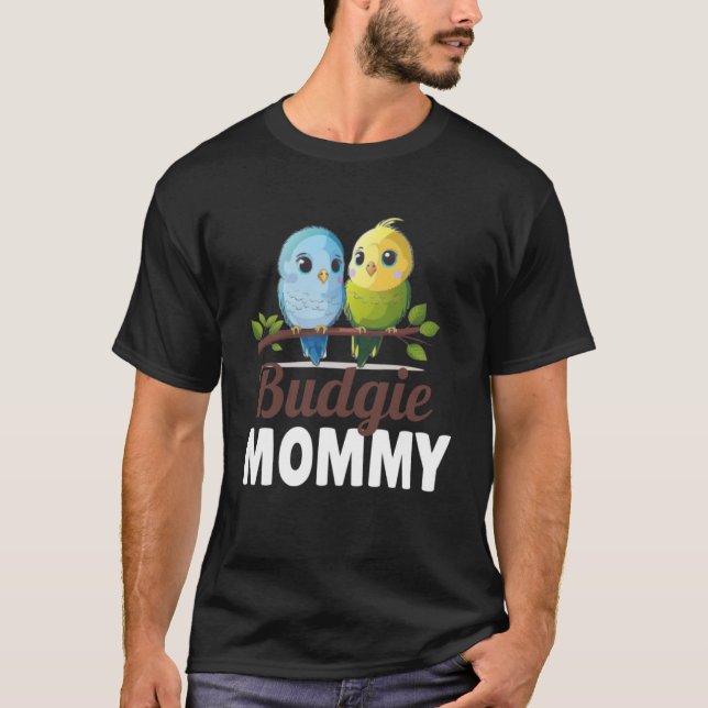 Camiseta Budgie Mom Budgerigar Parakeet Bird Pullover Hoodi (Anverso)