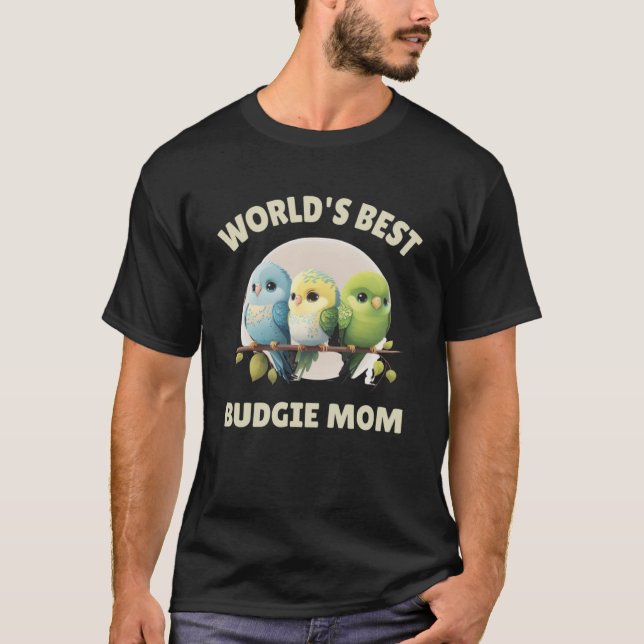 Camiseta Budgie Mom Budgerigar Parakeet Bird Pullover Hoodi (Anverso)