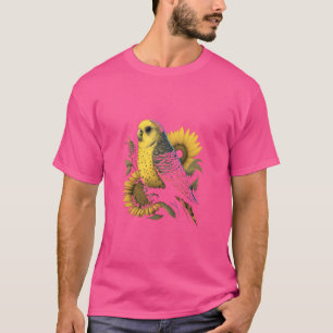 Camiseta Budgie Mom Budgerigar Sunflower Parakeet Bird funn