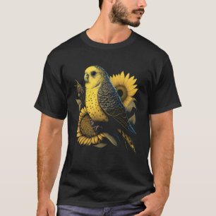 Camiseta Budgie Mom Budgerigar Sunflower Parakeet Bird Moth