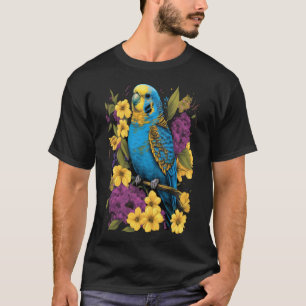 Camiseta Budgie Mom Fllower Budgerigar Parakeet Bird Madre