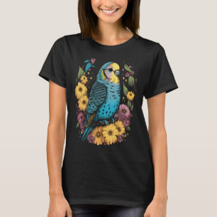 Camiseta Budgie Mom Fllower Budgerigar Parakeet Bird Madre