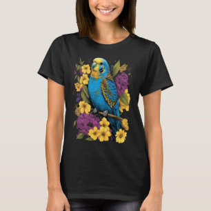 Camiseta Budgie Mom Fllower Budgerigar Parakeet Bird Madre