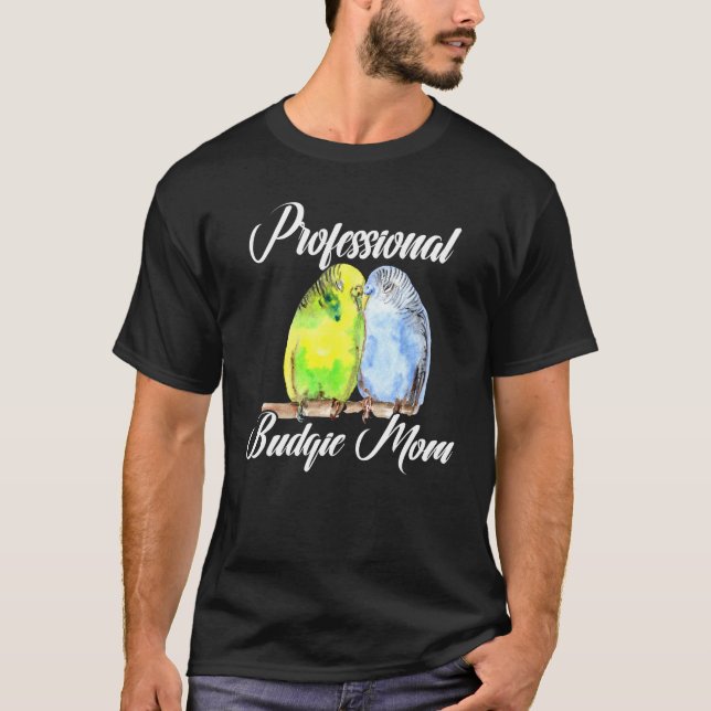 Camiseta Budgie Mom Parakeet Bird Budgerigar L (Anverso)