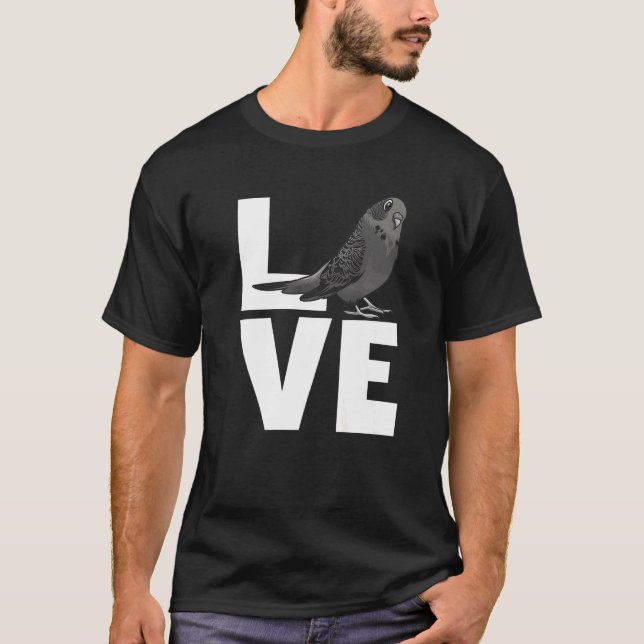 Camiseta Budgie Para Hombres Mujeres Budgerigar Parrot Puff (Anverso)