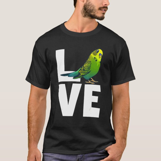 Camiseta Budgie Para Hombres Mujeres Budgerigar Parrot Puff (Anverso)