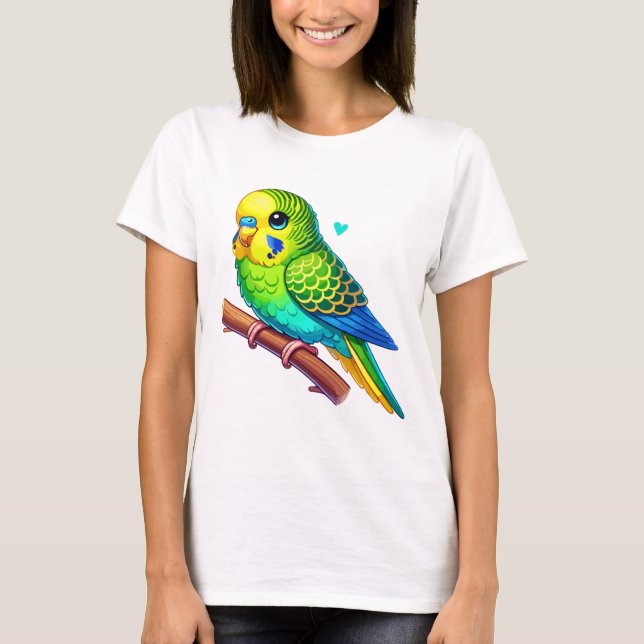 Camiseta Budgie Parakeet (Anverso)