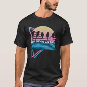 Camiseta Budgie Parakeet Retro El Mejor Padre Budgie