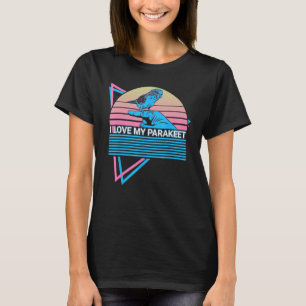 Camiseta Budgie Parakeet Retro Me Encanta Mi Parakeet