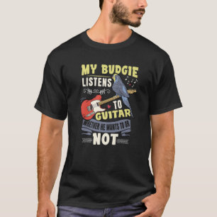 Camiseta Budgie Plays Guitar Parrot Budgerigar Budgie Gui