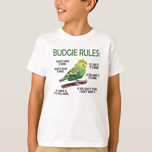 Camiseta Budgie Propietario de Budgie Lover Parakeet Bird B (Anverso)