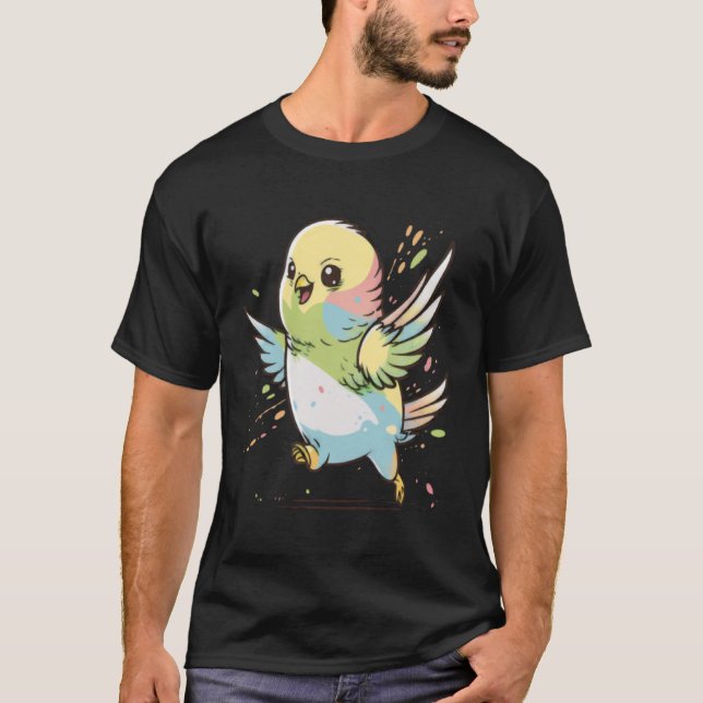 Camiseta Budgie Running Budgerigar Parakeet Bird 2 (Anverso)