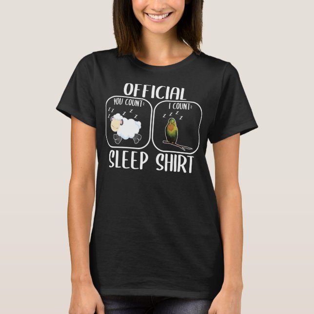Camiseta Budgie sleeping shirt counting sheep (Anverso)