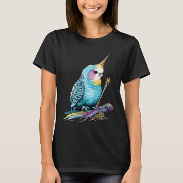 Camiseta Budgie Unicorn Budgerigar Parakeet Bird (Anverso)