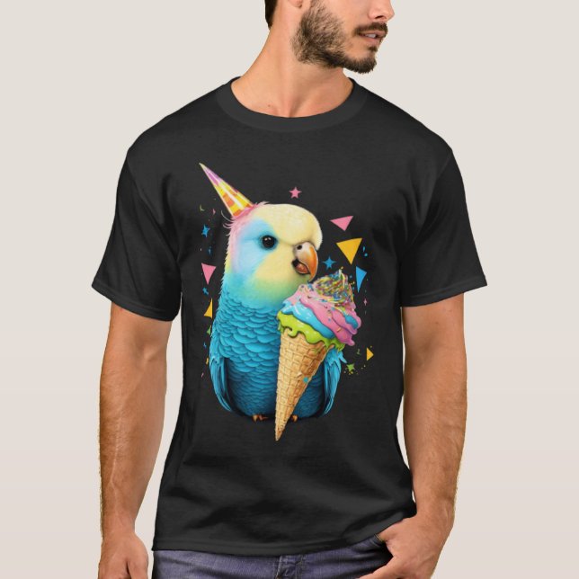 Camiseta Budgie Unicorn Budgerigar Parakeet Bird  1 (Anverso)
