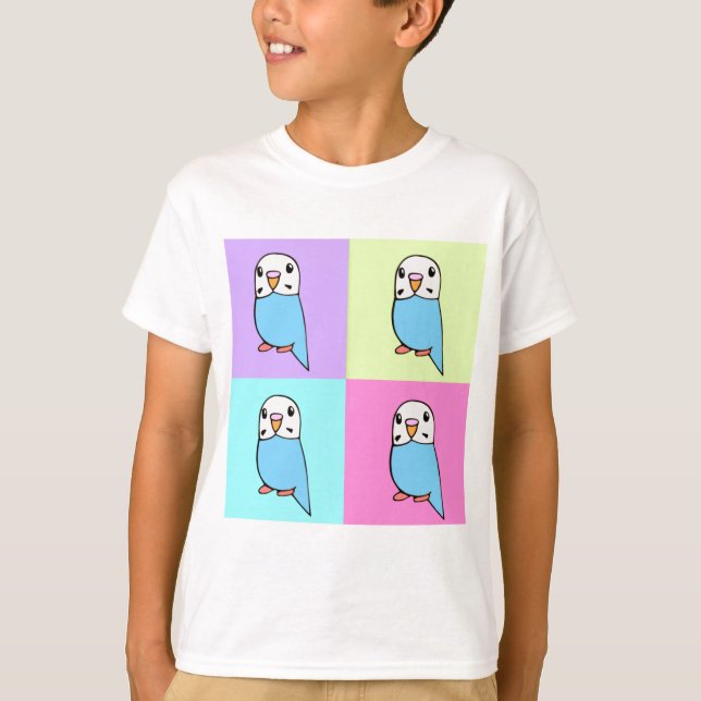 Camiseta Budgies Arte Pop (Anverso)