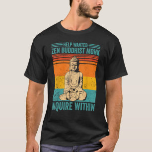 Camiseta Budismo Buda Retro Ayuda a Zen Budismo Mon