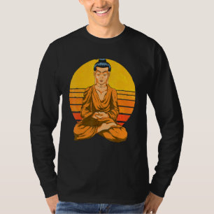 Camiseta Budismo Meditación Espiritual Budista Retro Amanec