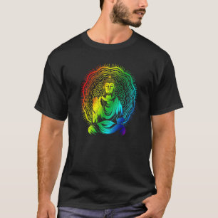 Camiseta Budismo Zen Meditación Budista Colorida Mandala