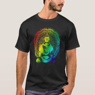 Camiseta Budismo Zen Meditación Budista Colorida Mandala