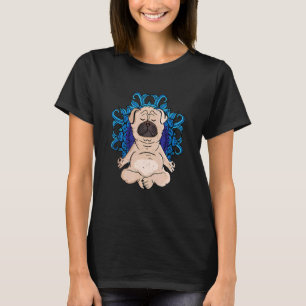 Camiseta Budismo zen Meditación Perro Mujeres Yoga Pug