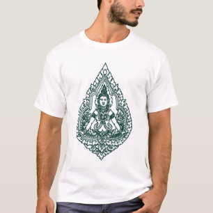 CAMISETA BUDISTA DE BUDA QUE SE SIENTA ASIA SUDORIENTAL