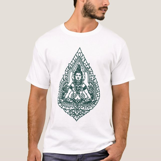 CAMISETA BUDISTA DE BUDA QUE SE SIENTA ASIA SUDORIENTAL (Anverso)