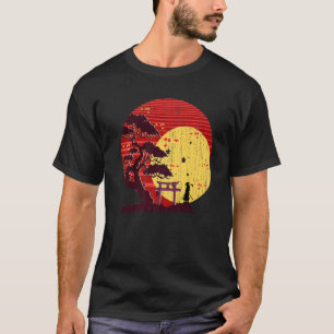 Camiseta Budista de la cultura japonesa Zen Sunset Bonsai T