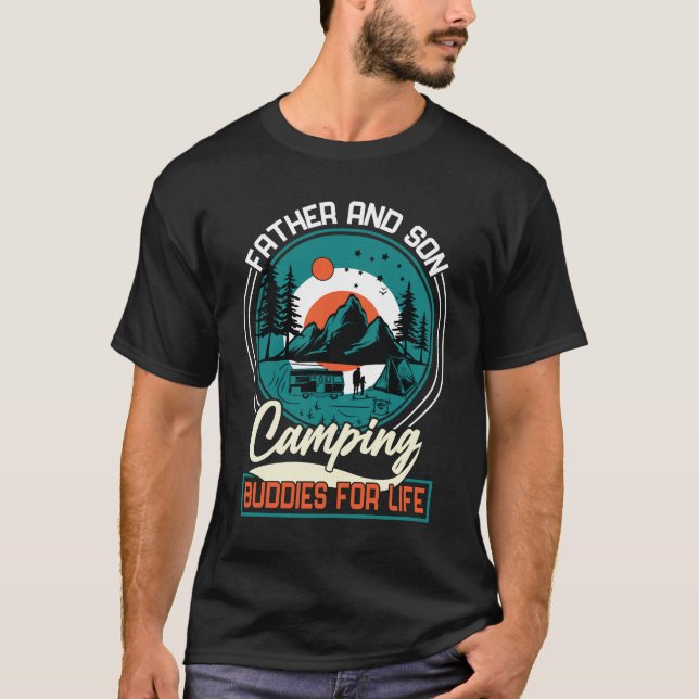 Camiseta Budistas de campamento padre e hijo divertidos reg (Anverso)