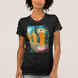 Camiseta Budistas iluminados con túnicas naranjas