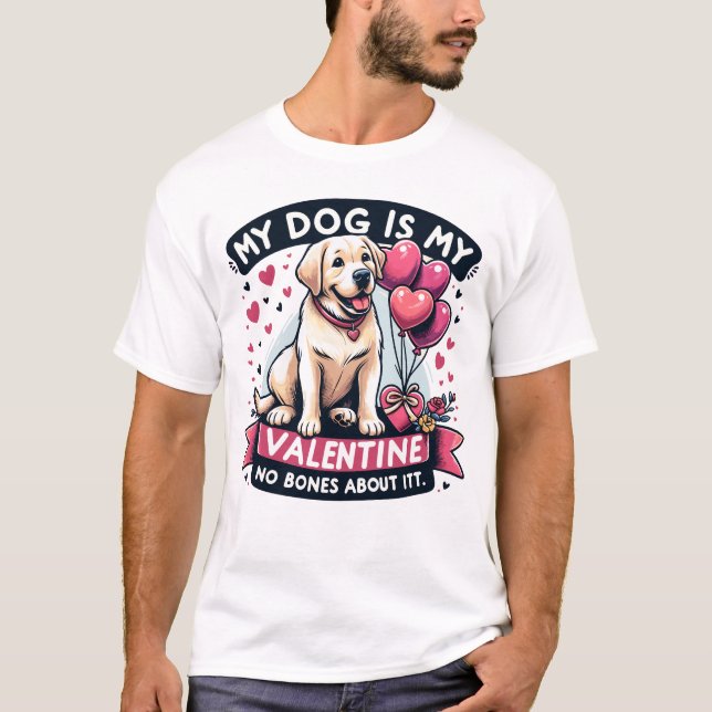 Camiseta Budos con globos de Labrador - Canina de San Valen (Anverso)