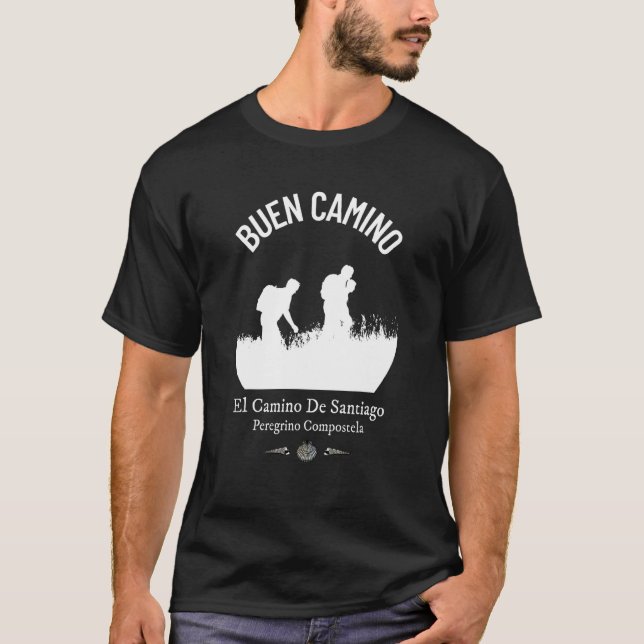 Camiseta Buen Camino El Camino De Santiago Peregrino Compos (Anverso)