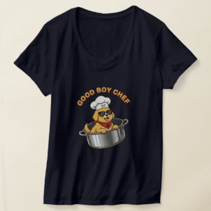 Camiseta Buen Chico Chef Perro Cocinando