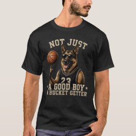 Camiseta Buen chico cubeta obturador baloncesto pastor alem
