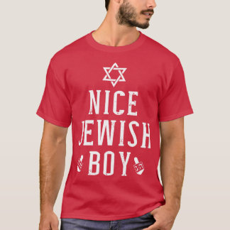 Camiseta Buen chico judío con dreidel para hanukkah o Bar M