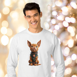 Camiseta Buen chico Navidades Tee de perro para hombres