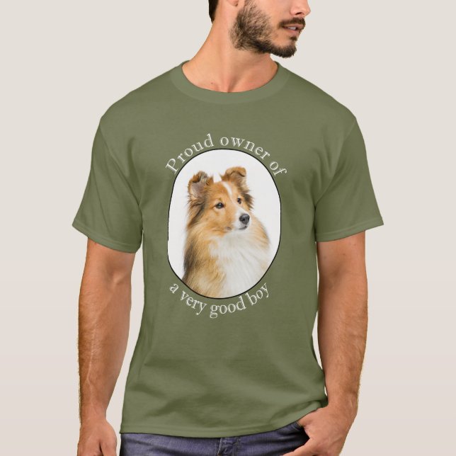 Camiseta Buen chico Sheltie (Anverso)