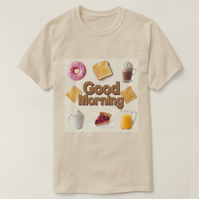 Camiseta Buen desayuno Buenos días (Diseño del anverso)