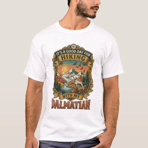 Camiseta Buen Día Perro Dalmata Caminata Montañas Río