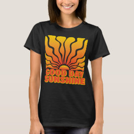 Camiseta Buen día Sunshine: Diseño Retro Sunburst