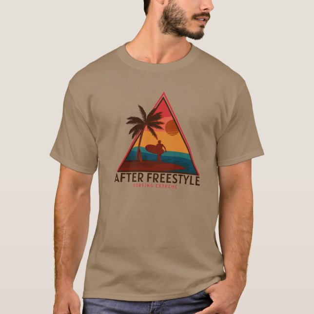 Camiseta Buen diseño después de la silueta retro estilo lib (Anverso)