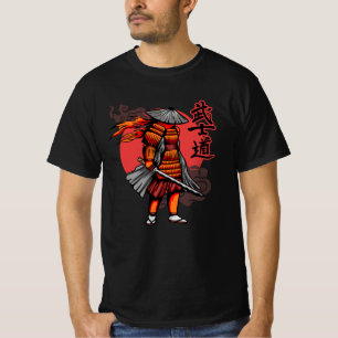 Camiseta Buen Samurái Retro - Samurái Sosteniendo Katana