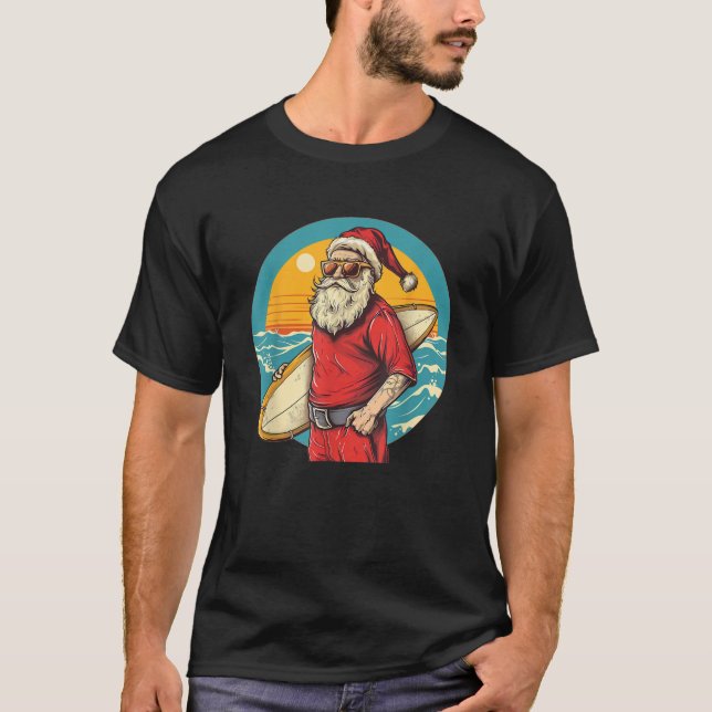 Camiseta Buen surf Santa Costume para tablas de surf y play (Anverso)