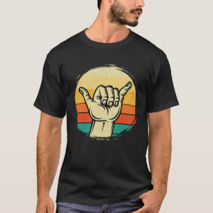 Camiseta Buen Vibe Shaka Rótulo Mano Surf Surf Surf