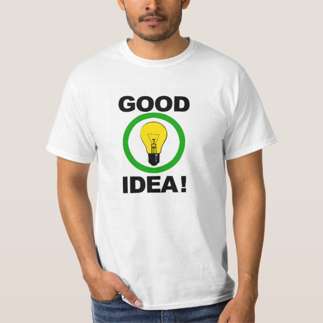 CAMISETA BUENA BOMBILLA DE LA IDEA (Anverso)