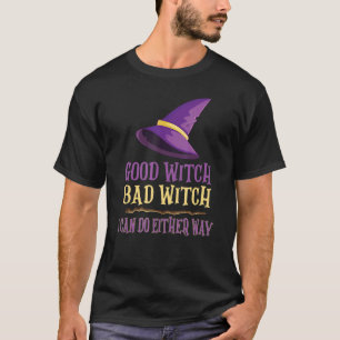 Camiseta Buena Bruja Mala Vestimenta Gorra de Brujas Hallow