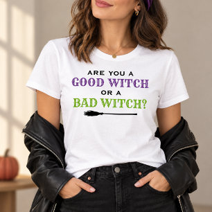 Camiseta Buena Bruja o Mala Bruja Cita Mujeres Halloween
